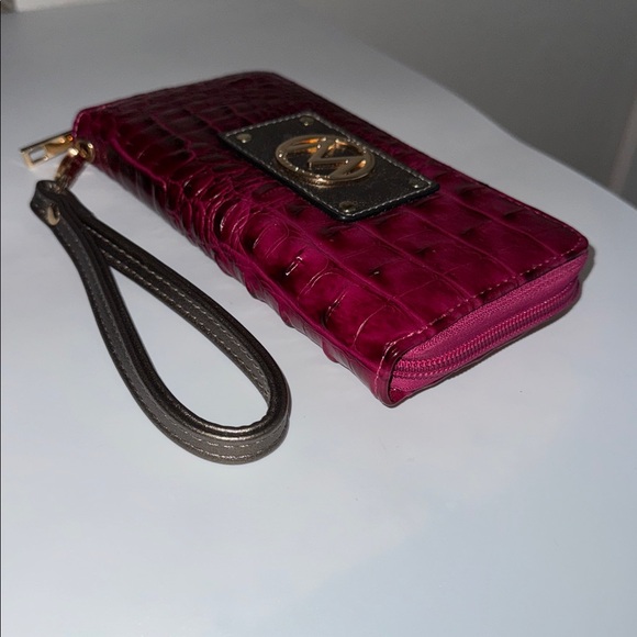 MKF Collection Mia K Bonnie Croc-Embossed Women's Satchel & Wallet - Picture 6 of 9